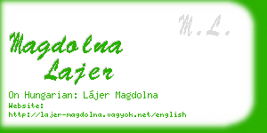 magdolna lajer business card