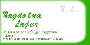 magdolna lajer business card